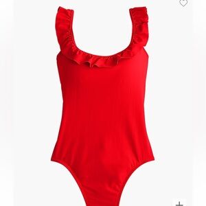 Jcrew Ruffled scoopback one-piece swimsuit